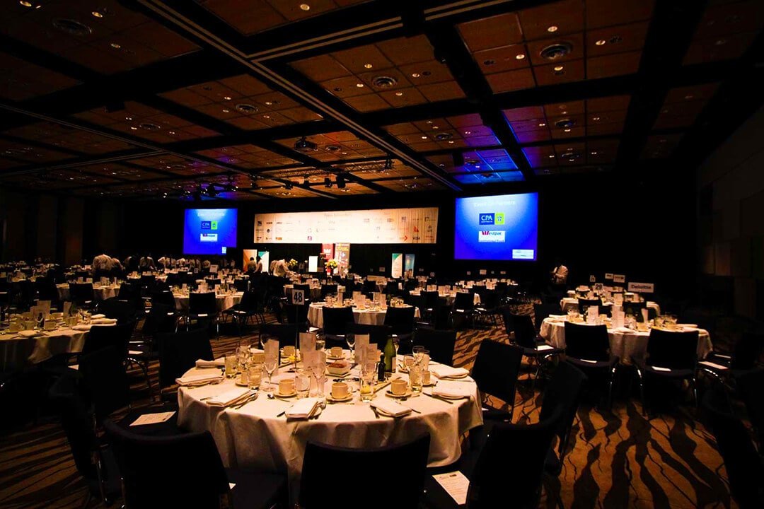 Corporate event setup